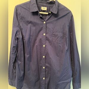 Old Navy Button Down Top with White Print